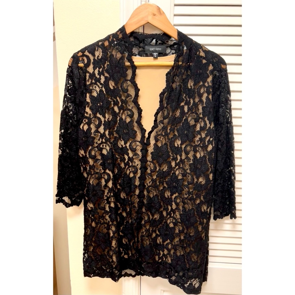 Karen Kane Plus Size Lace Blouse